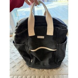 Birdling Washed Gray Backpacker Canvas Diaper Bag Carry All Backpack